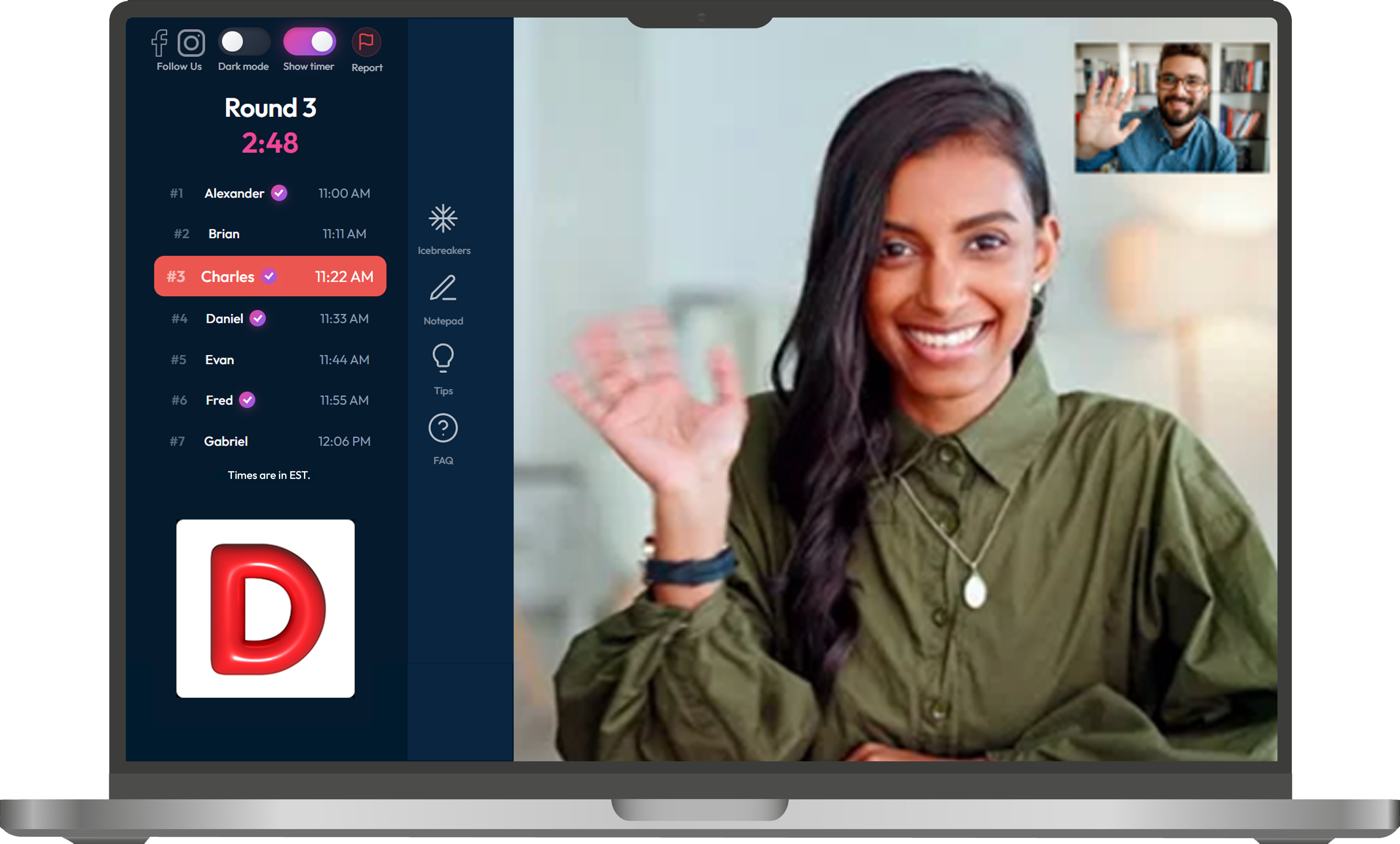 Video chat illustration
